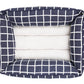 Mog & Bone Bolster Dog Bed  - Navy Check