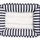 Mog & Bone Bolster Dog Bed  - Navy Hampton Stripe Print