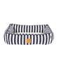Mog & Bone Bolster Dog Bed  - Navy Hampton Stripe Print