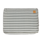 Cushion Dog Bed - Charcoal Hampton Stripe