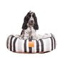 Mog & Bone Pet Products 4 Seasons Reversible Circular Dog Bed - Pebble Black Brush Stroke Print