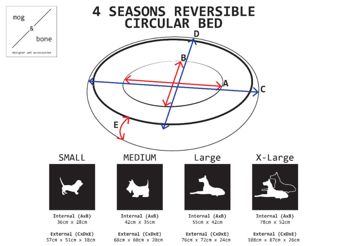 Mog & Bone 4 Seasons Reversible Circular Dog Bed