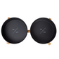 Bamboo Dog Bowls - Double with Stand - Black