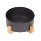 Bamboo Dog Bowl - Single with Stand - Black