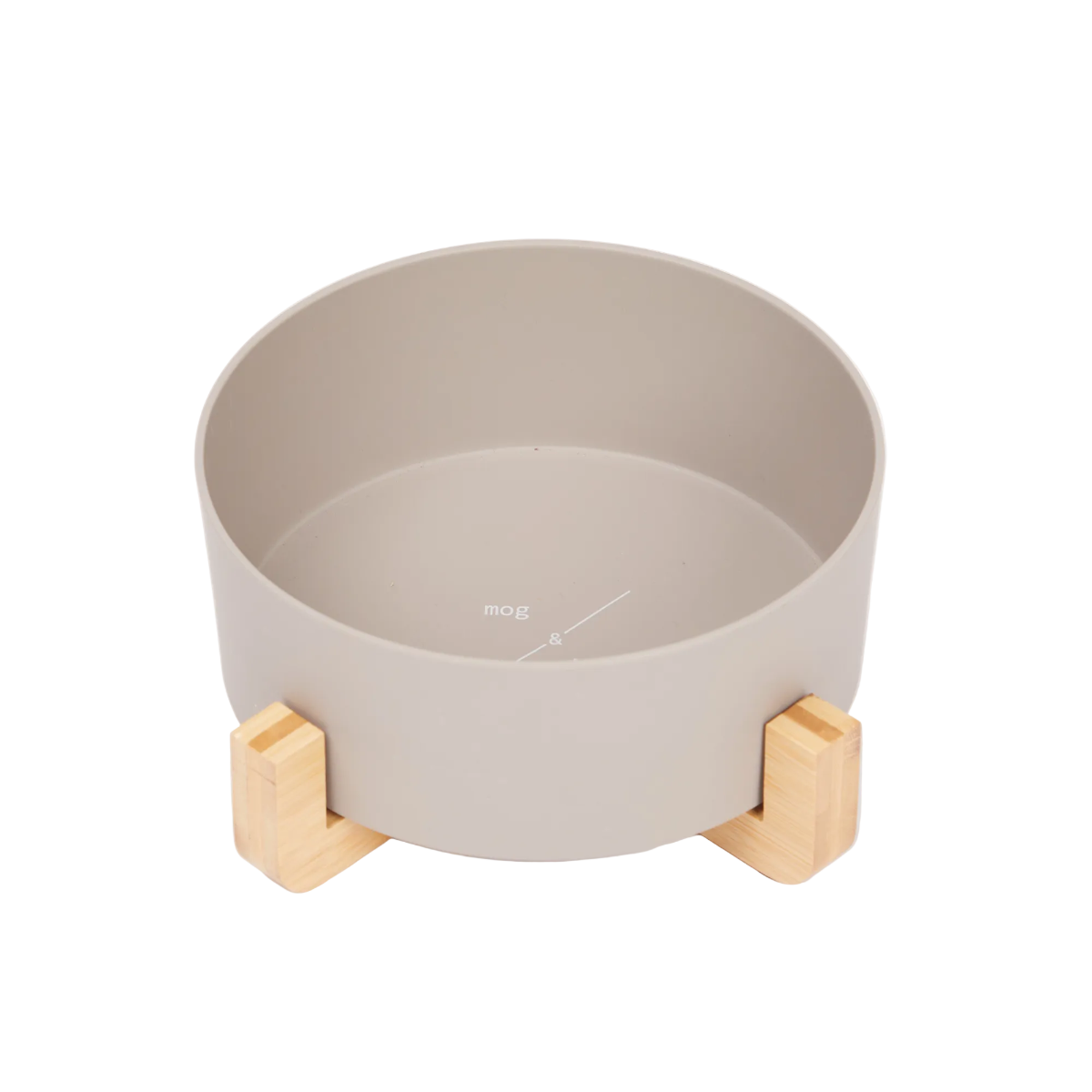 Bamboo Dog Bowl - Single with Stand - Mocha