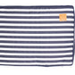 Mog and Bone Classic Cushion Dog Bed - Navy Hamptons Stripe Print