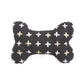 Toy - Bone Shape, soft - Black Metallic Cross Print