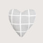 Toy - Heart Shape, soft - Grey Check Print