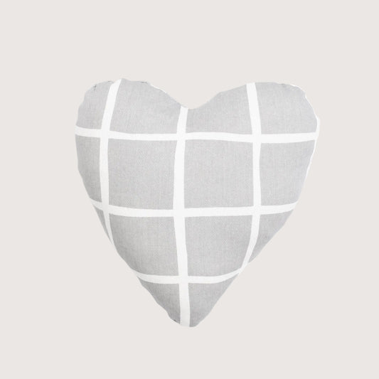 Toy - Heart Shape, soft - Grey Check Print