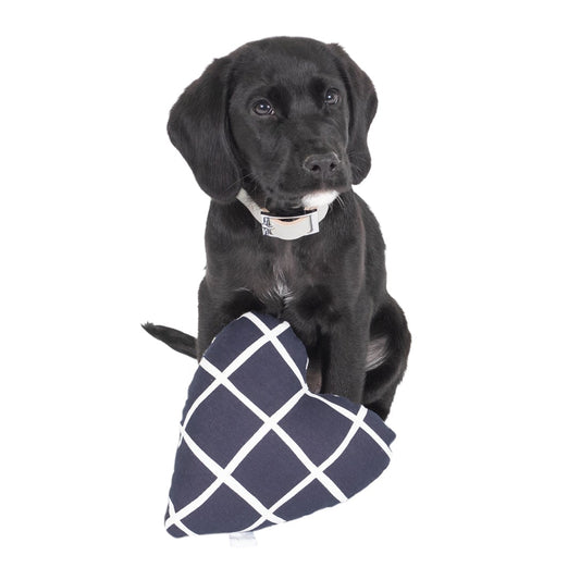 Toy - Heart Shape, soft - Navy Check