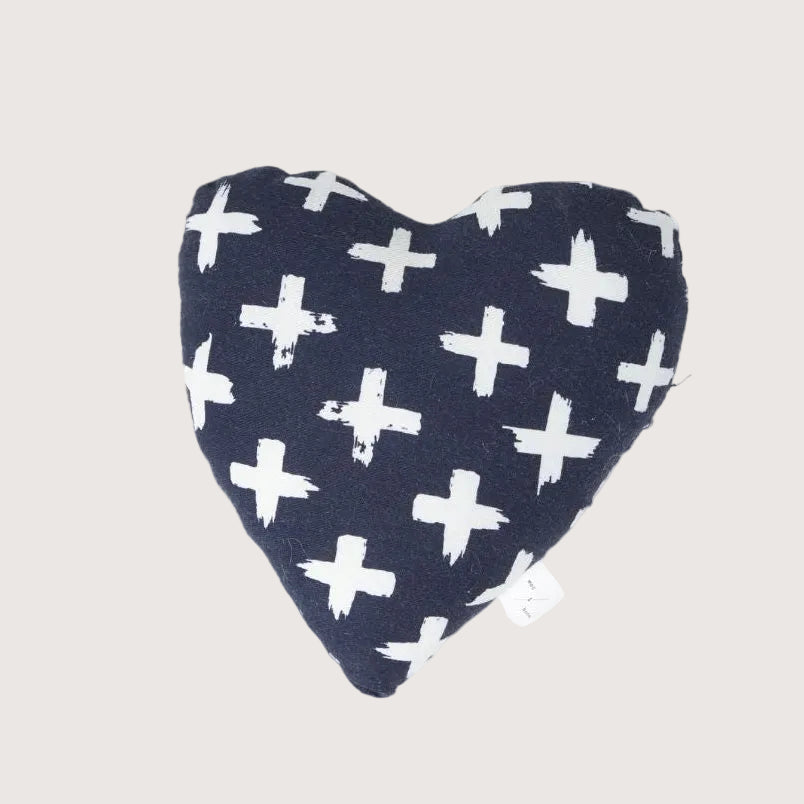 Toy - Heart Shape, soft - Navy Cross Print