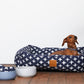 Toy - Bone Shape, soft - Navy Cross Print