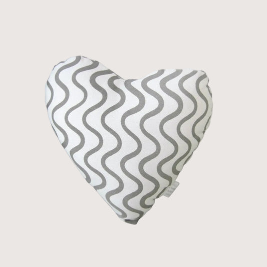 Toy - Heart Shape, soft - Mocha Wave Print