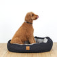 Mog & Bone 4 Seasons Reversible Circular Dog Bed - Black Denim