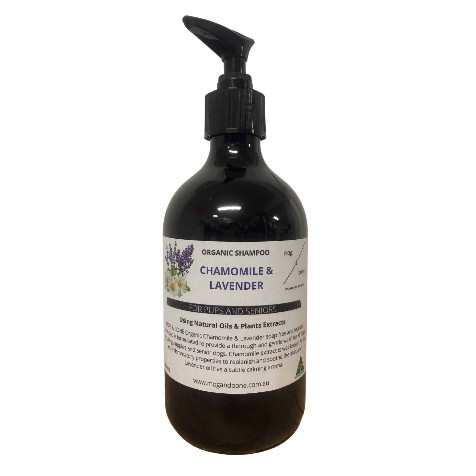 CHAMOMILE AND LAVENDER DOG SHAMPOO Soap and tear free soothing care shampoo for pups and seniors