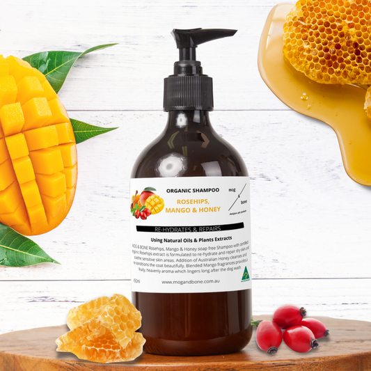Mog & Bone Dry Skin Rehydrating Dog Shampoo - Rosehip, Mango and Honey
