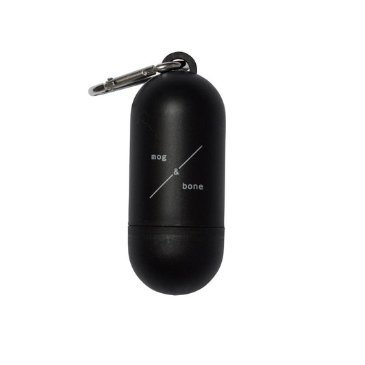 Mog and Bone Designer Dog Waste Bag Dispenser - Black